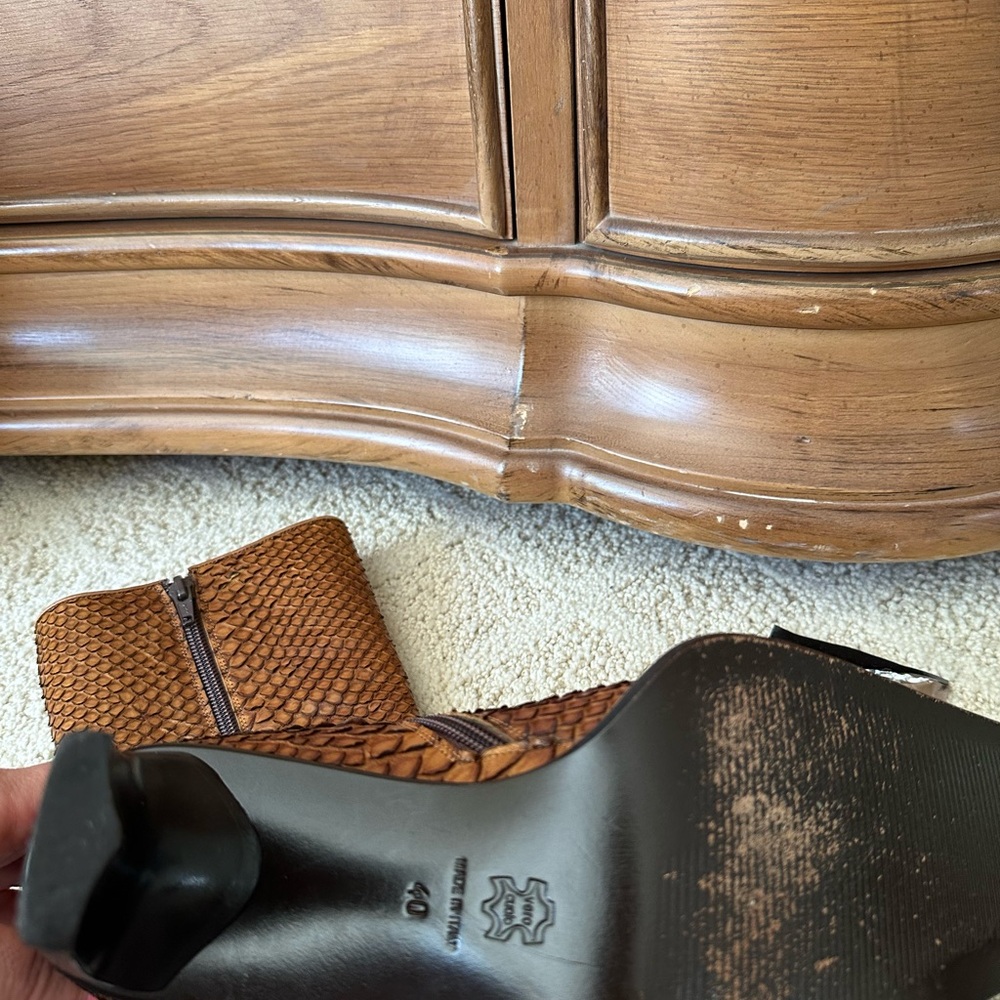 Mishelle Roma Python Leather Half Boots - image 3